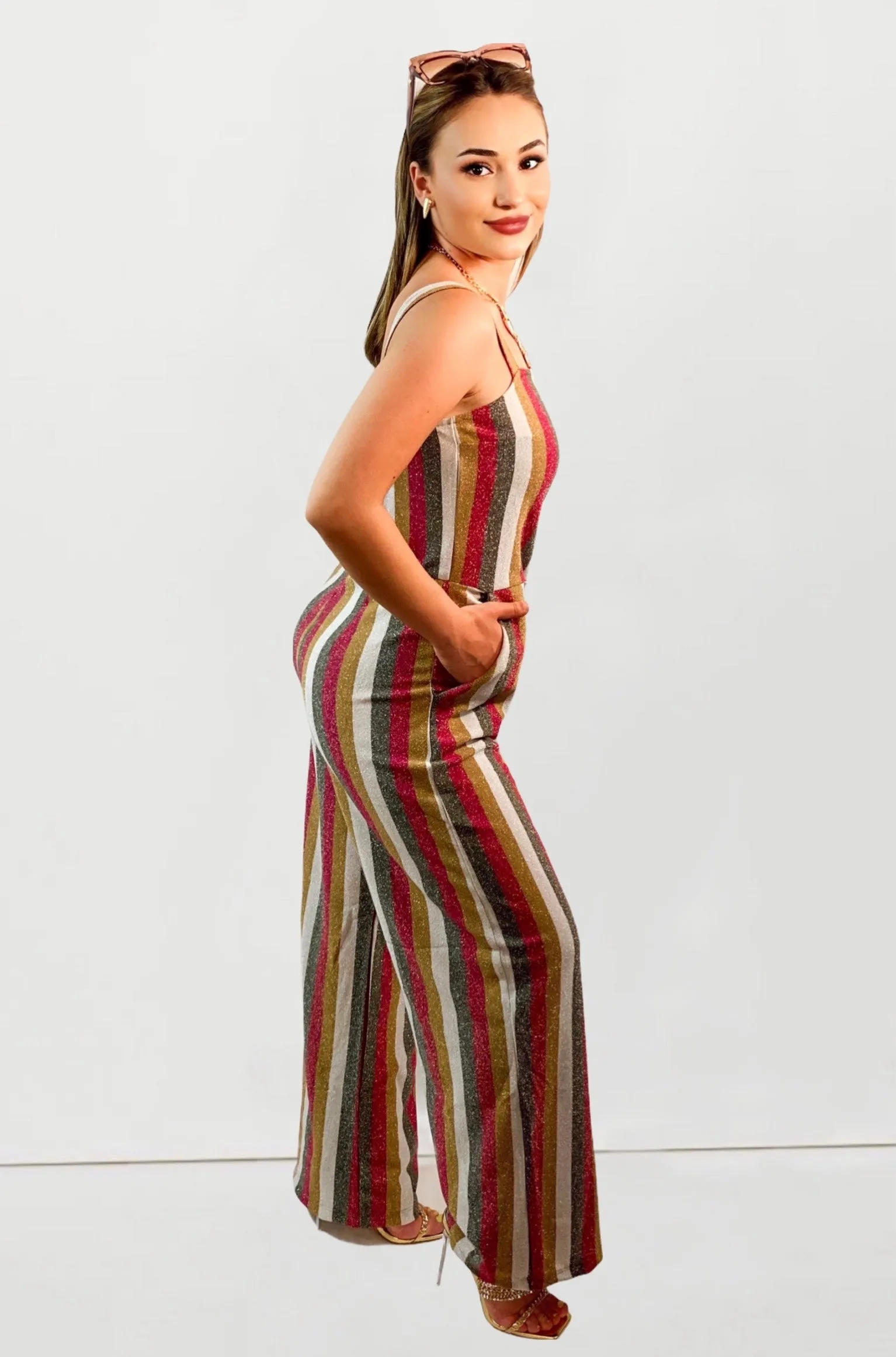 Lora Women’s Strappy Jumpsuit Wide Leg
