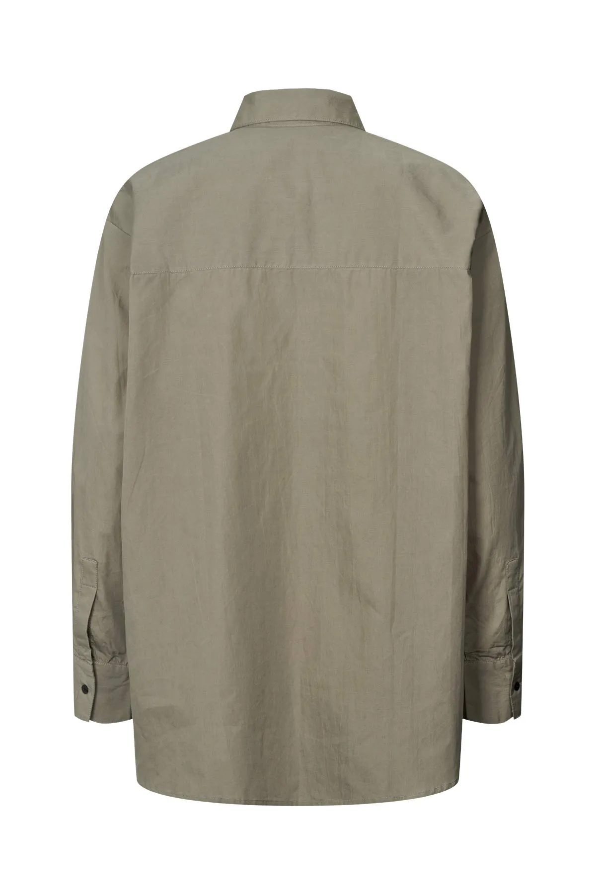 Lorna - Poplin bib front shirt I Moon