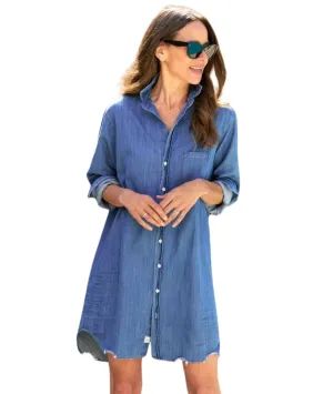 Mary Classic Shirtdress- Vintage Stonewashed Indigo