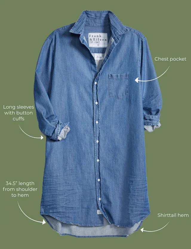 Mary Classic Shirtdress- Vintage Stonewashed Indigo
