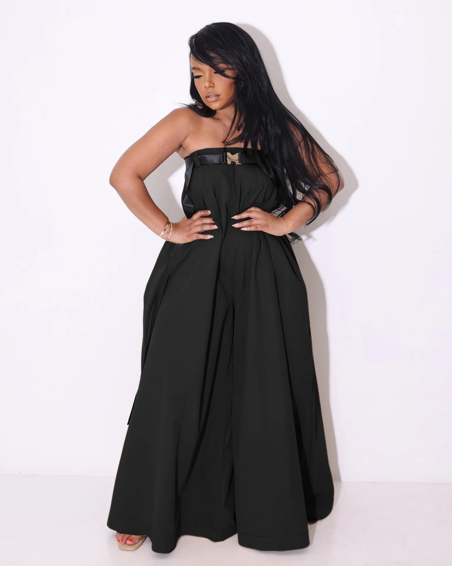 MB FASHION SEXY WAISTBAND TUBE TOP JUMPSUIT 0573LY
