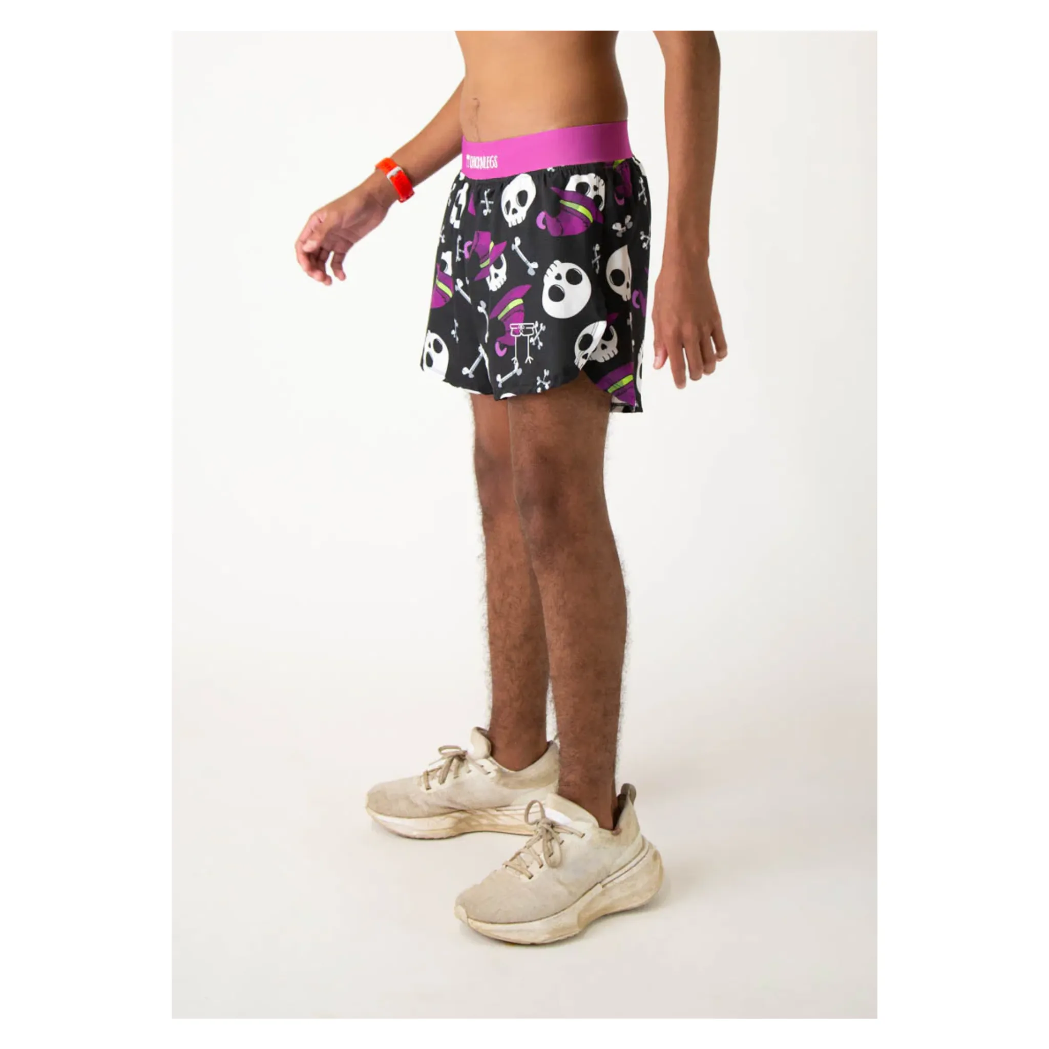 MEN'S 4" SPLIT SHORTS - SKULLS