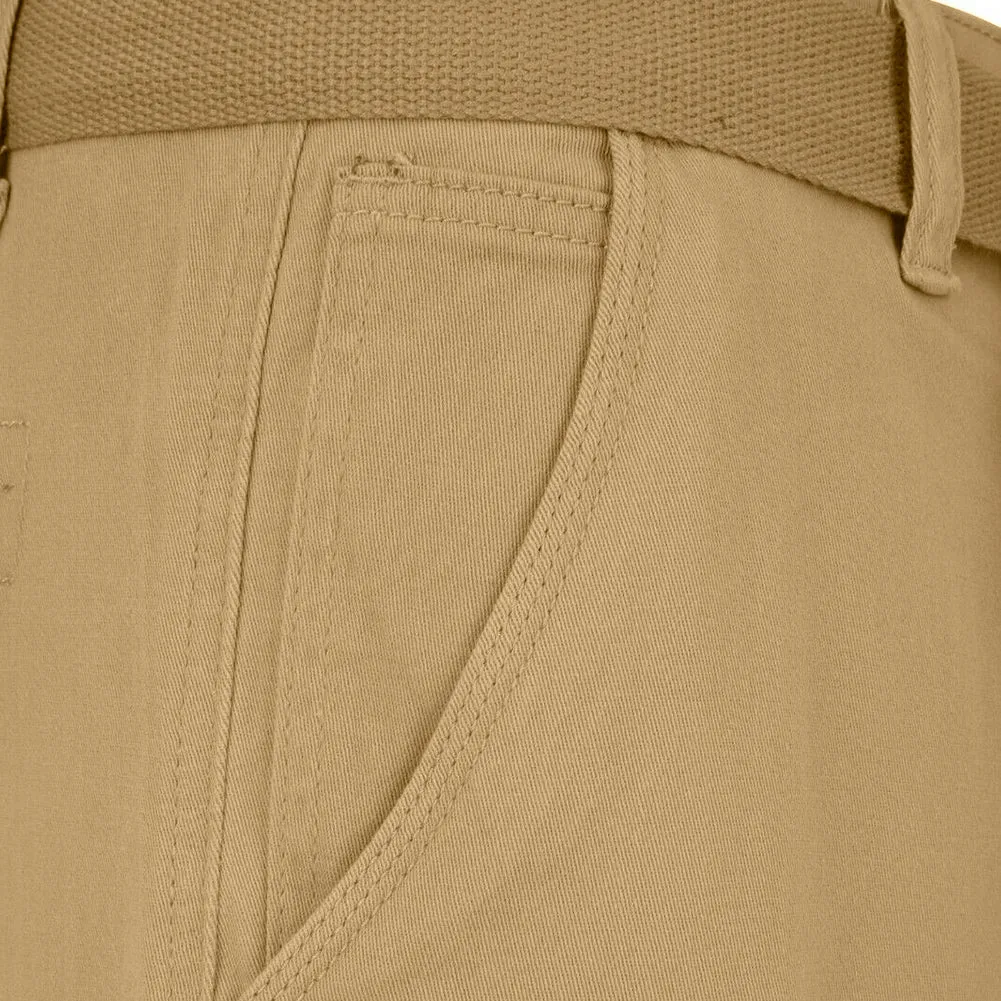 Men's Cargo Shorts Casual Utility Cargo Pocket Lightweight Belted Stretch Shorts