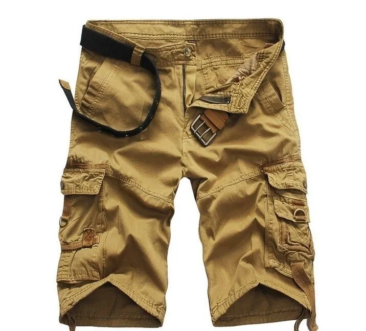 Men's Cargo Shorts Lightweight Cotton Summer Multi Pocket Shorts