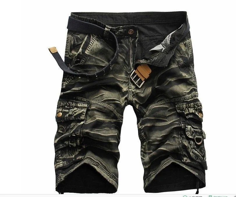 Men's Cargo Shorts Lightweight Cotton Summer Multi Pocket Shorts