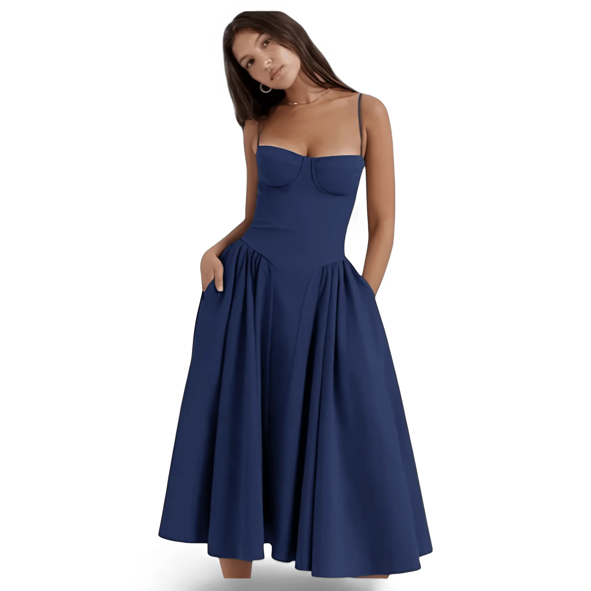 Midi Spaghetti Strap Dress