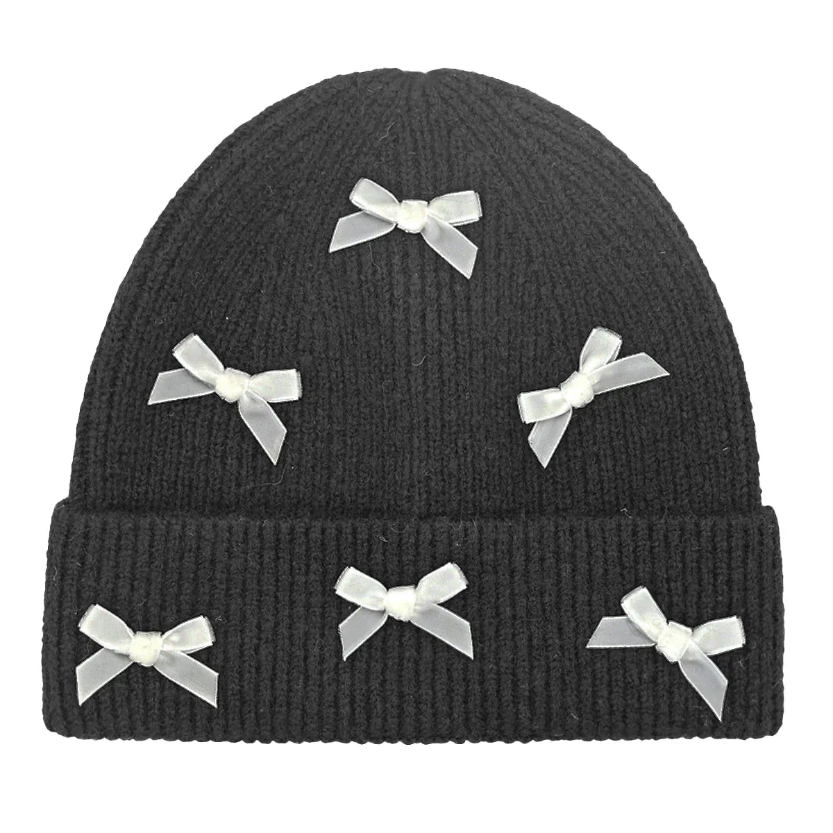 Mini Velvet Bow Cuff Cc Beanie