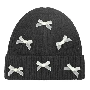 Mini Velvet Bow Cuff Cc Beanie