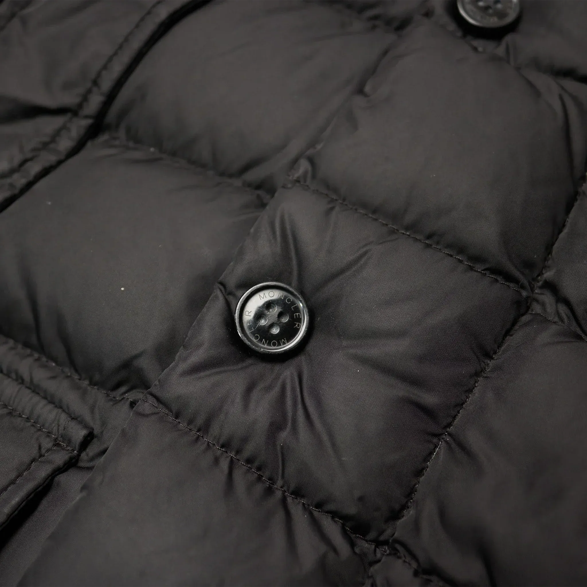 Moncler Cluny Black Short Down 100% Real Fur Kids Parka Jacket