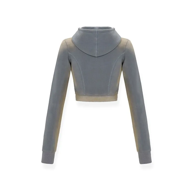Mud-dyed Short Hoodie