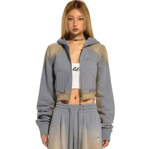Mud-dyed Short Hoodie