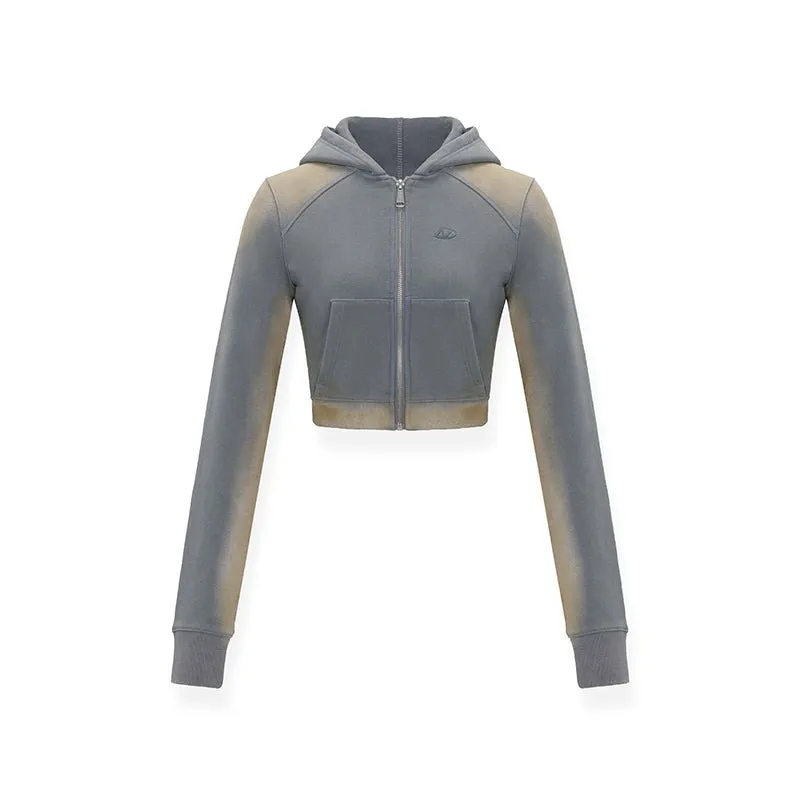 Mud-dyed Short Hoodie