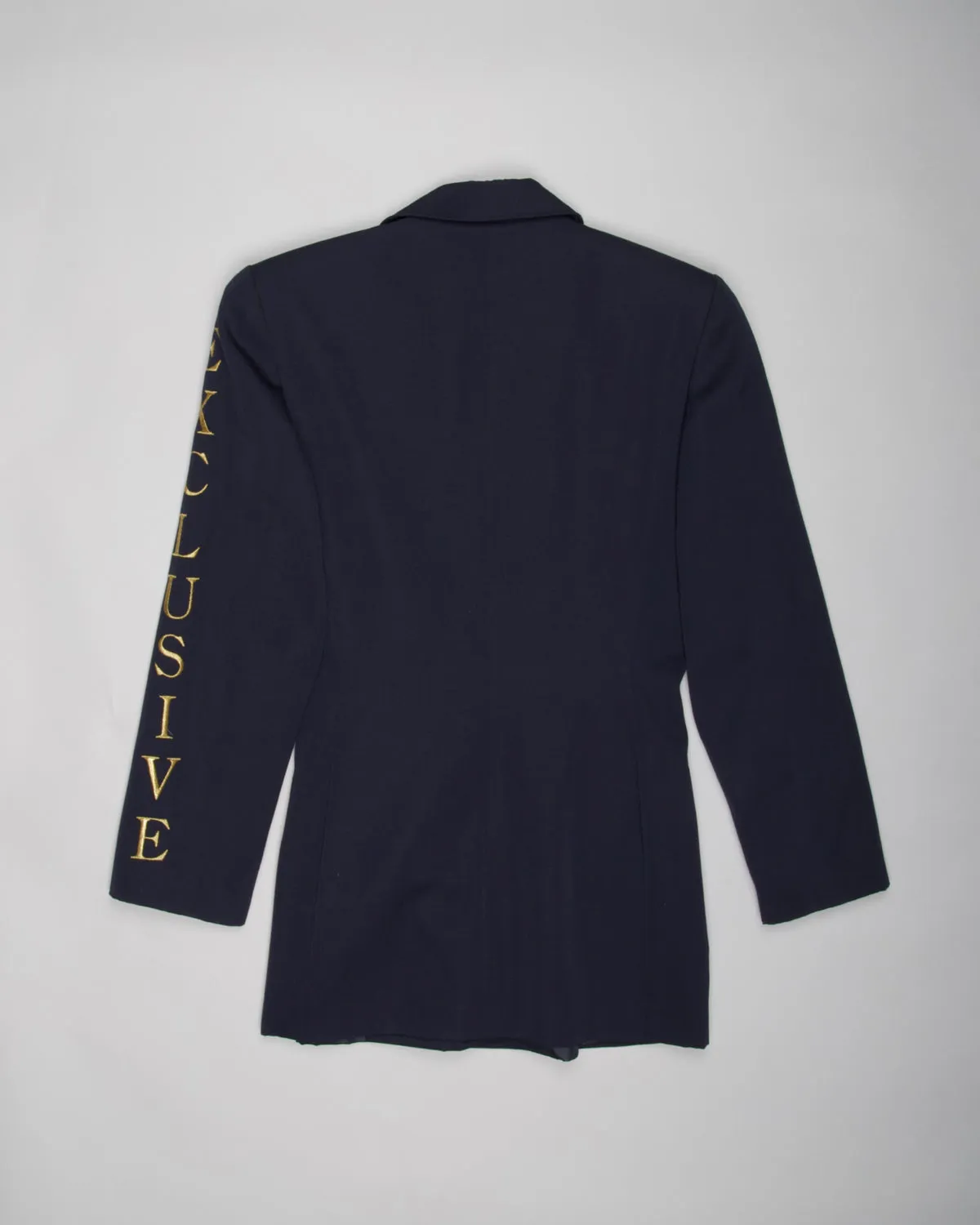 Navy Boxy fit Clips gold button blazer