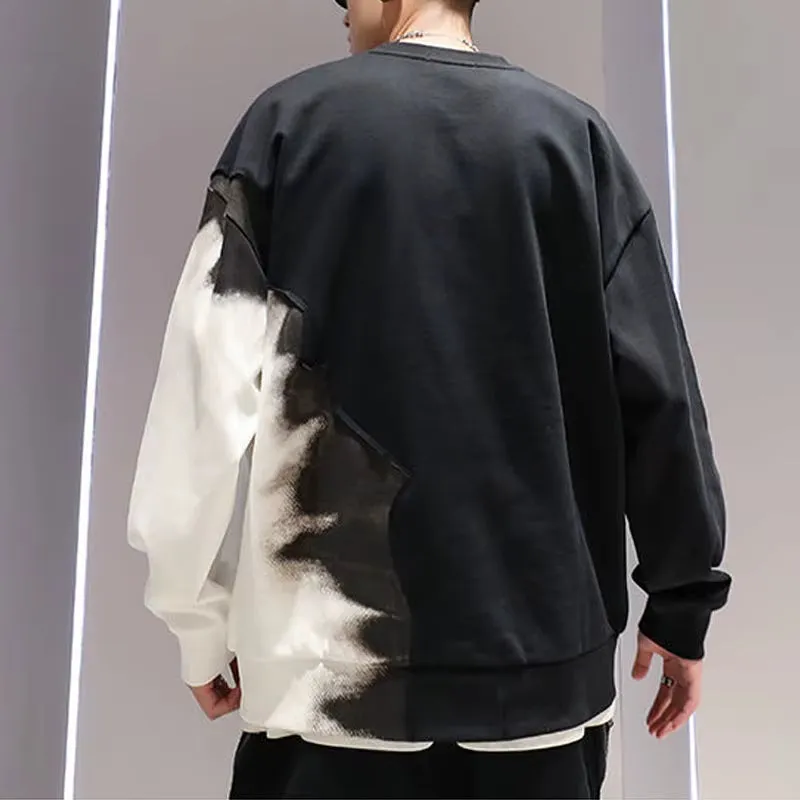 New Autumn/Winter American Fashion Gradient round Neck withe Versatile Men Sweater