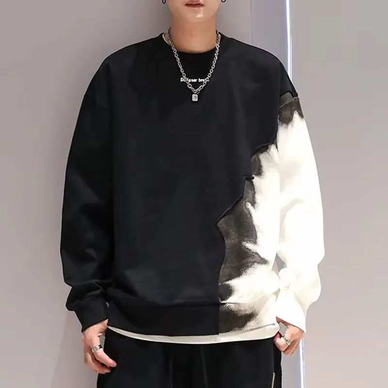 New Autumn/Winter American Fashion Gradient round Neck withe Versatile Men Sweater