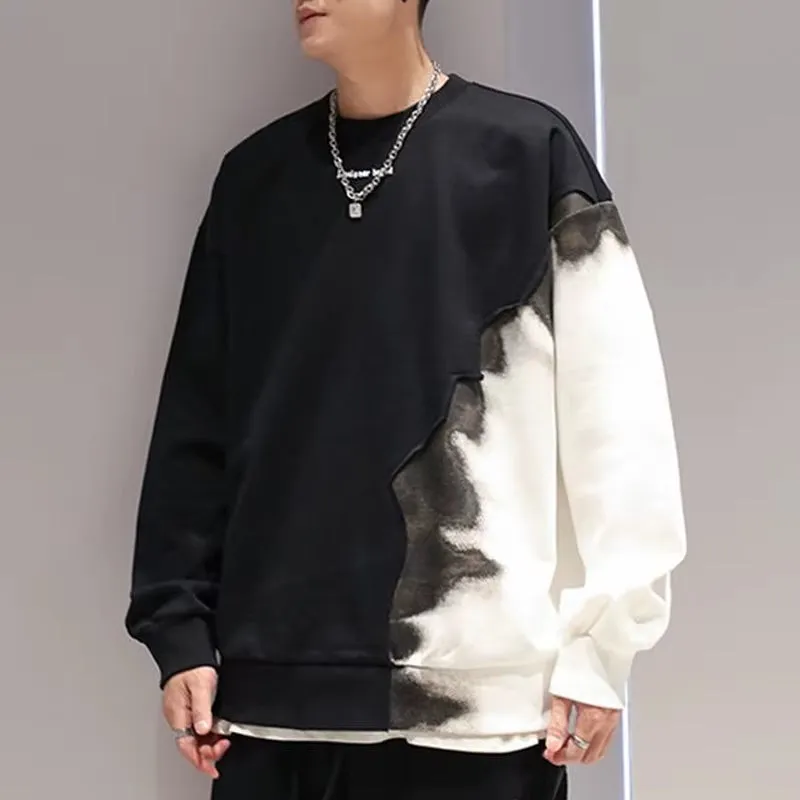 New Autumn/Winter American Fashion Gradient round Neck withe Versatile Men Sweater