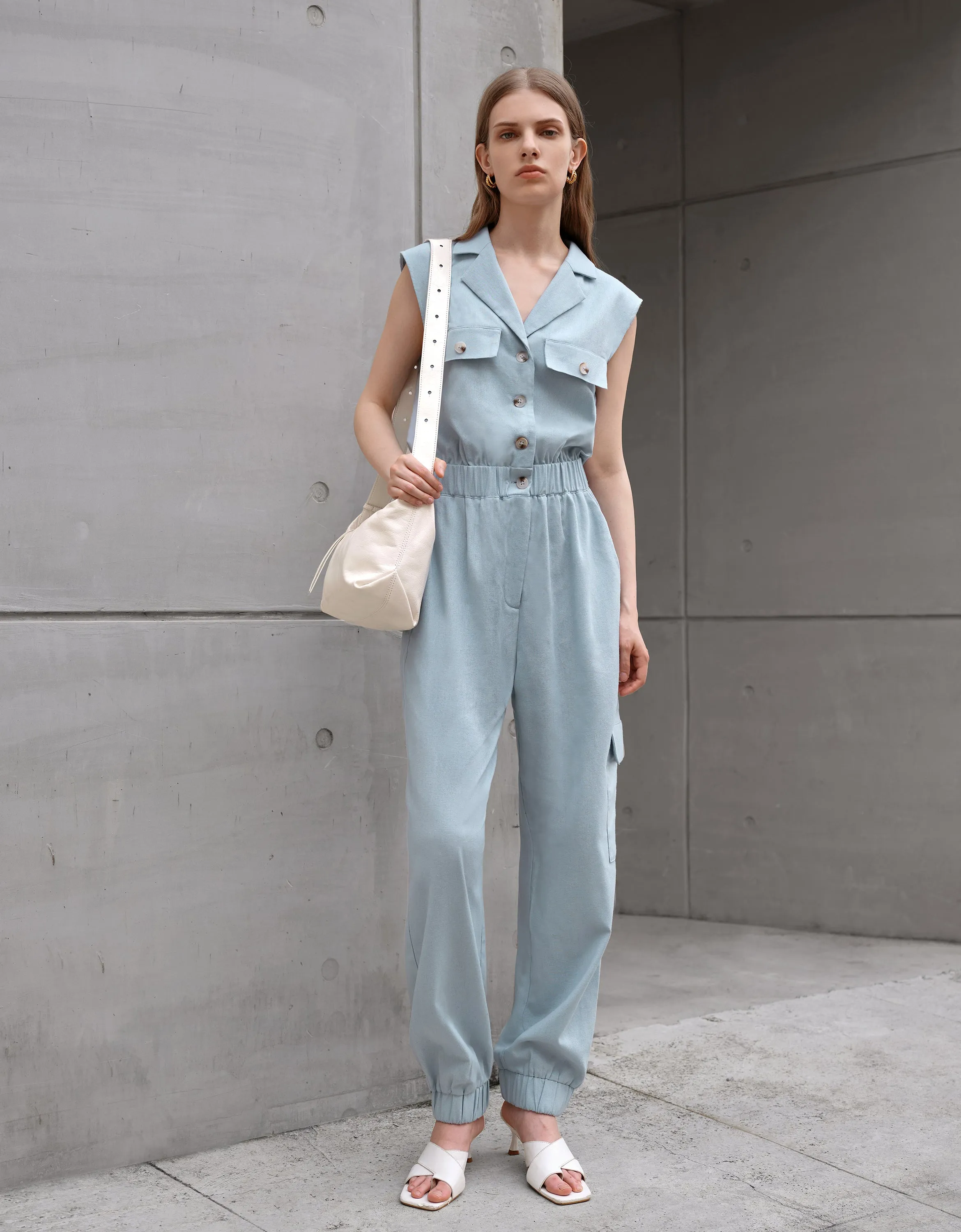 Notch Lapel Jumpsuit