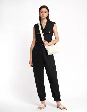 Notch Lapel Jumpsuit