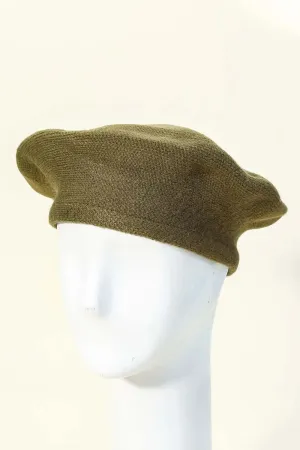 Olive Solid Color  Beret