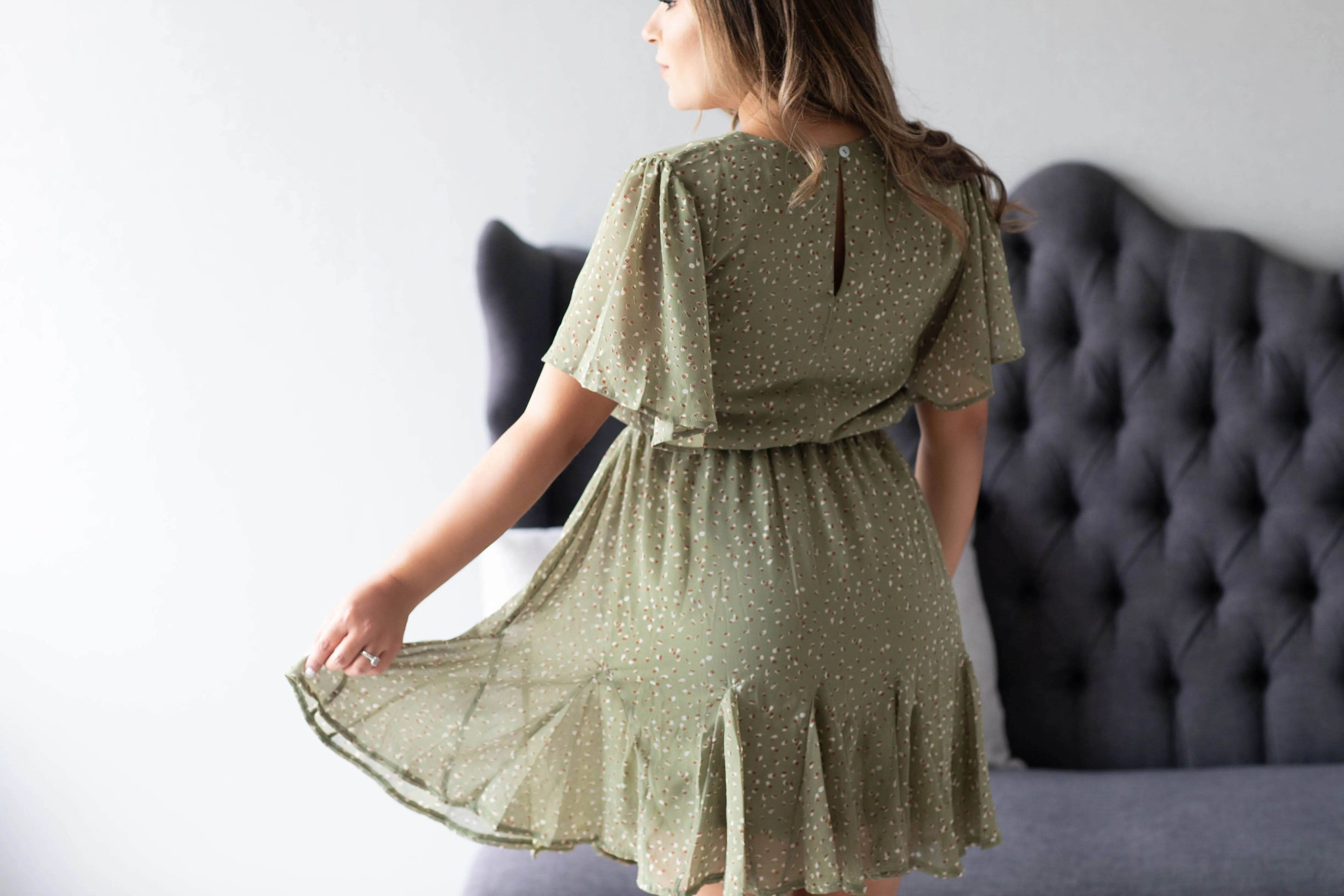 Olivia Grace Dress  - Dusty Sage [S-L] Final Sale
