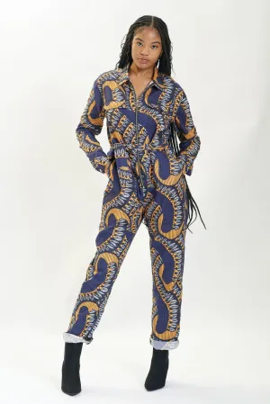 Ondo Relax Fit Jumpsuit  - Orange