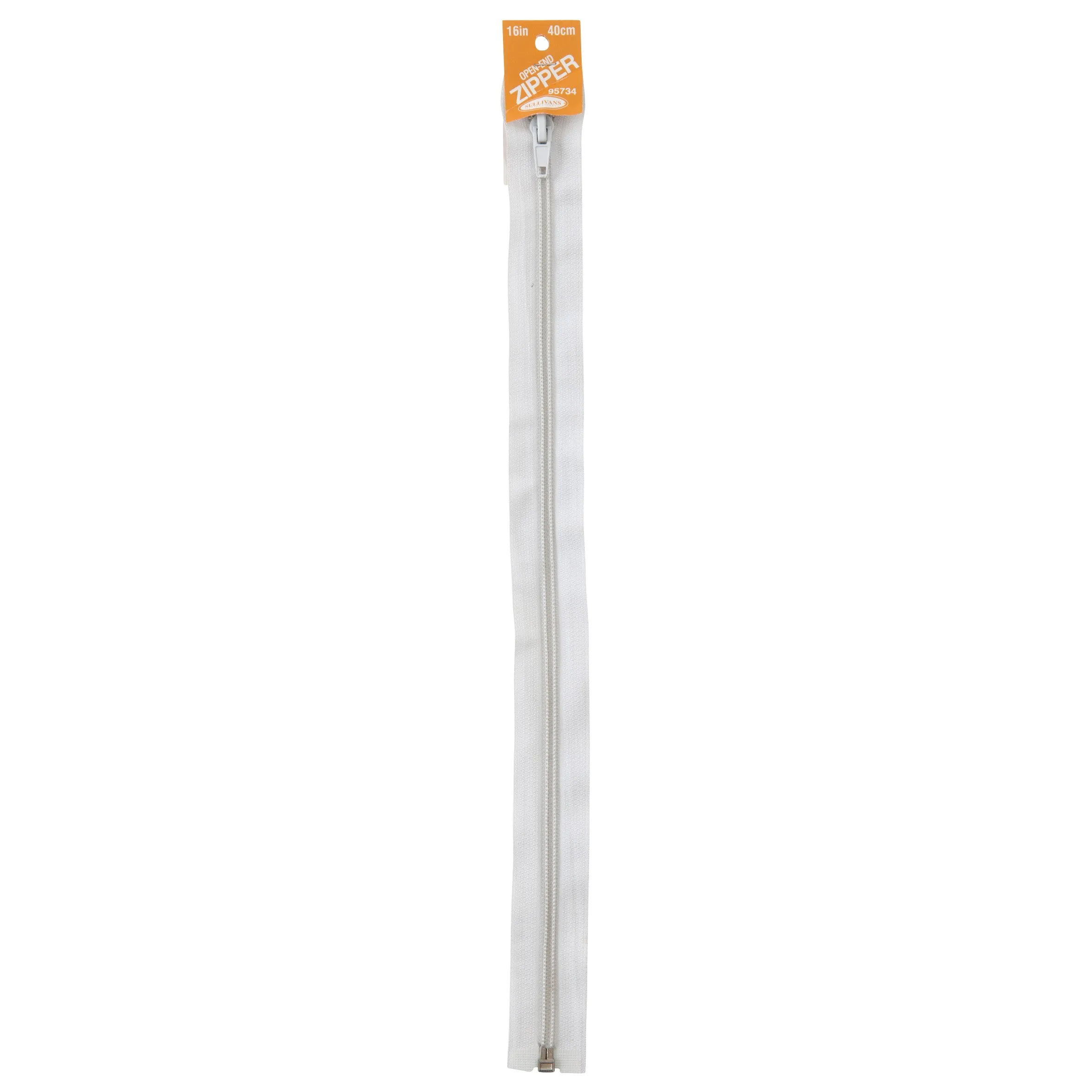 Open End Zip, White