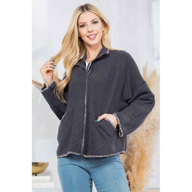 ORANGE FARM CLOTHING Quilt Jacket with Pockets