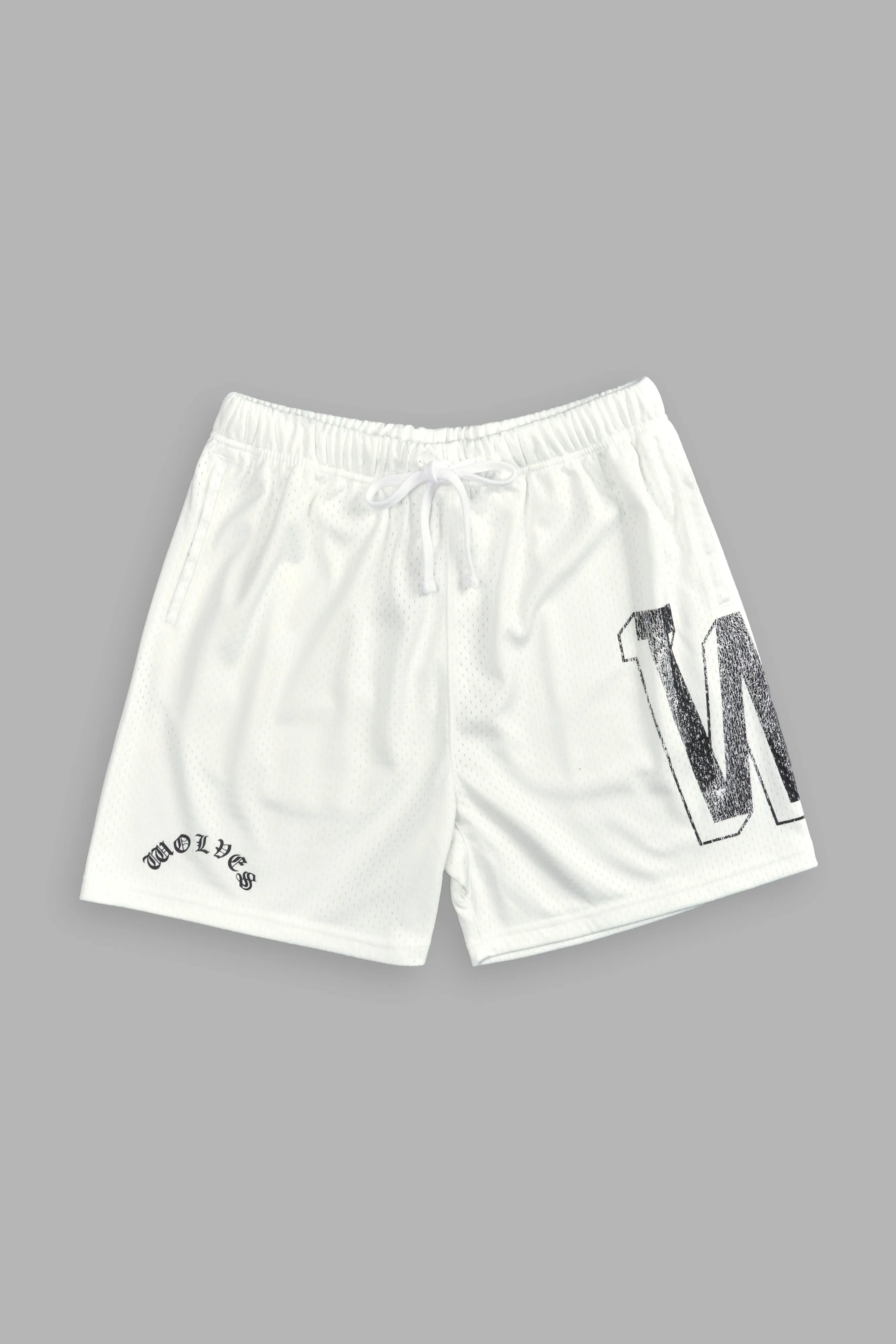 Our Stamp Mesh Shorts in Cream