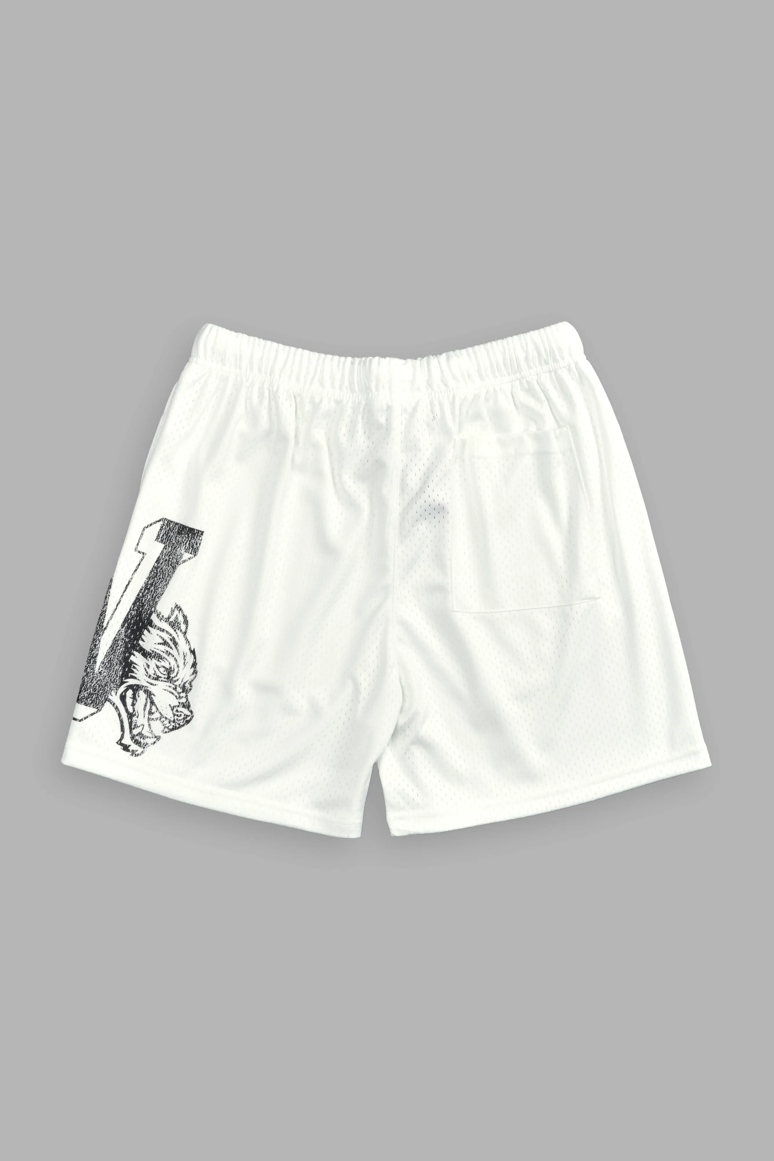 Our Stamp Mesh Shorts in Cream