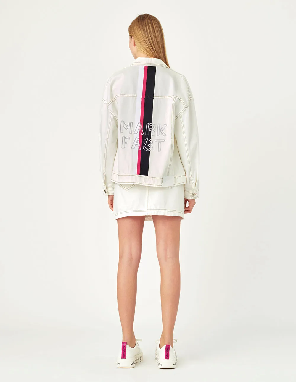 Oversize Hand-Painting Washed Denim Jacket