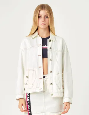 Oversize Hand-Painting Washed Denim Jacket
