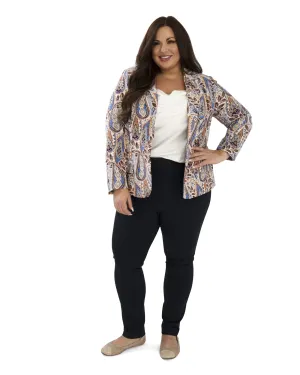 Paisley Printed Blazer | Tan