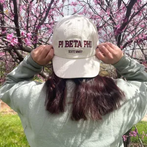Pi Beta Phi Embroidered Corduroy Hat