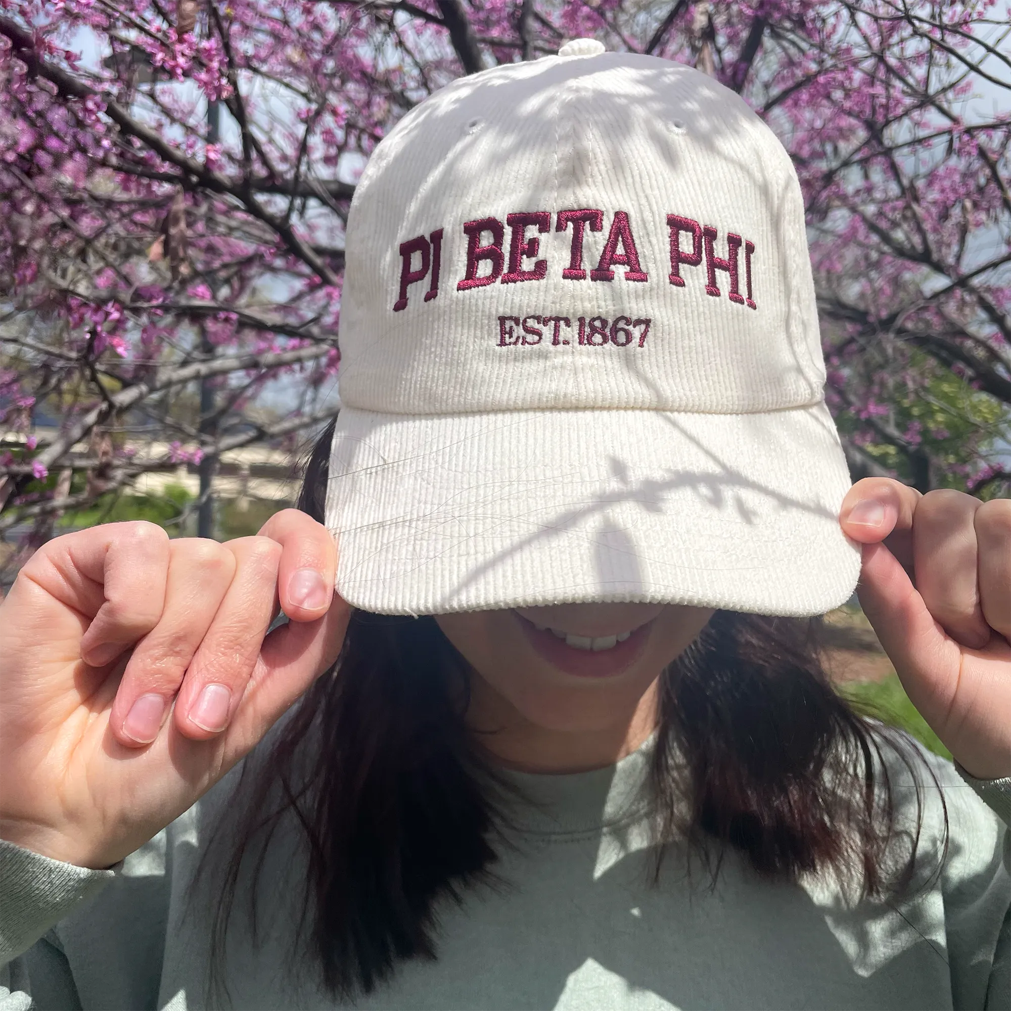 Pi Beta Phi Embroidered Corduroy Hat