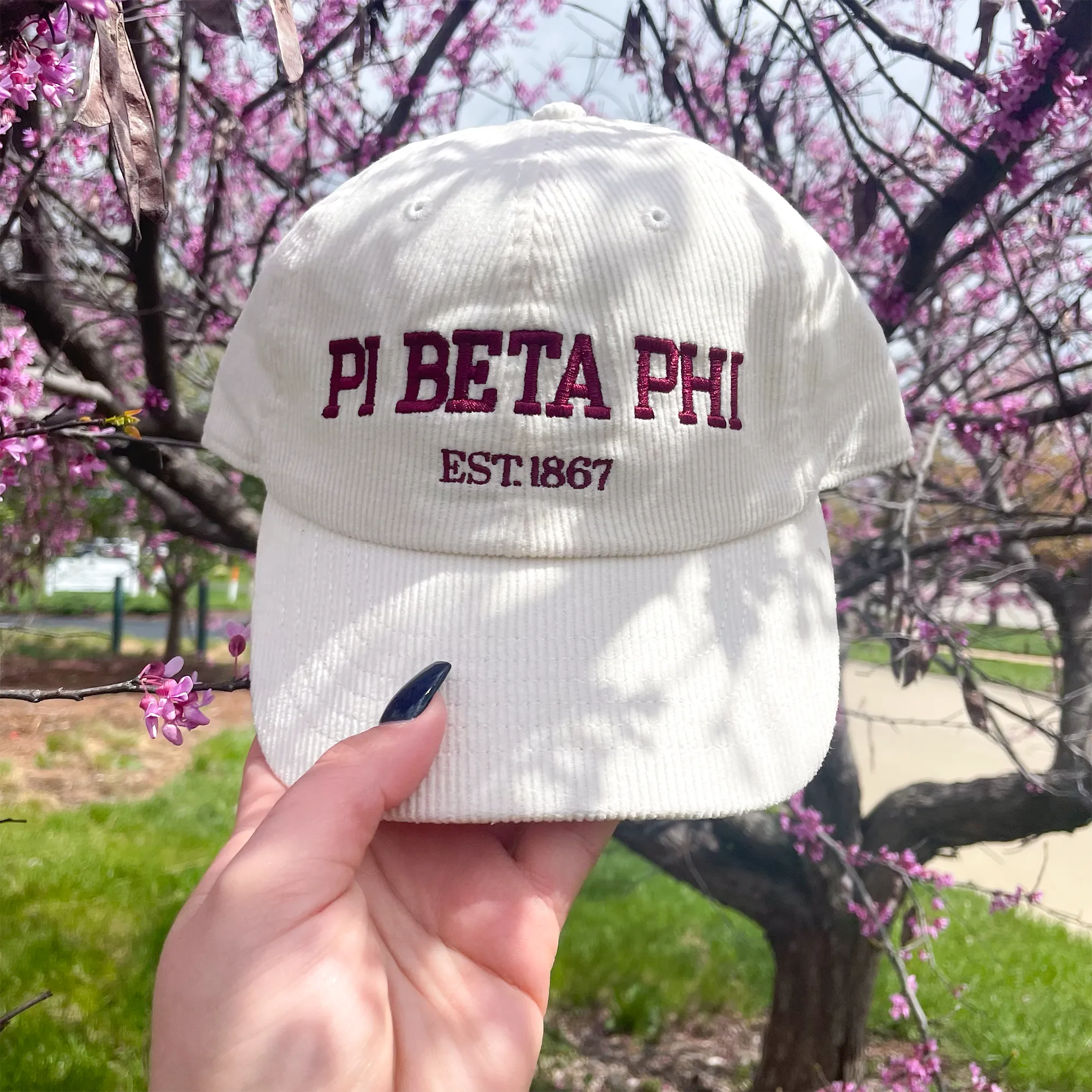 Pi Beta Phi Embroidered Corduroy Hat