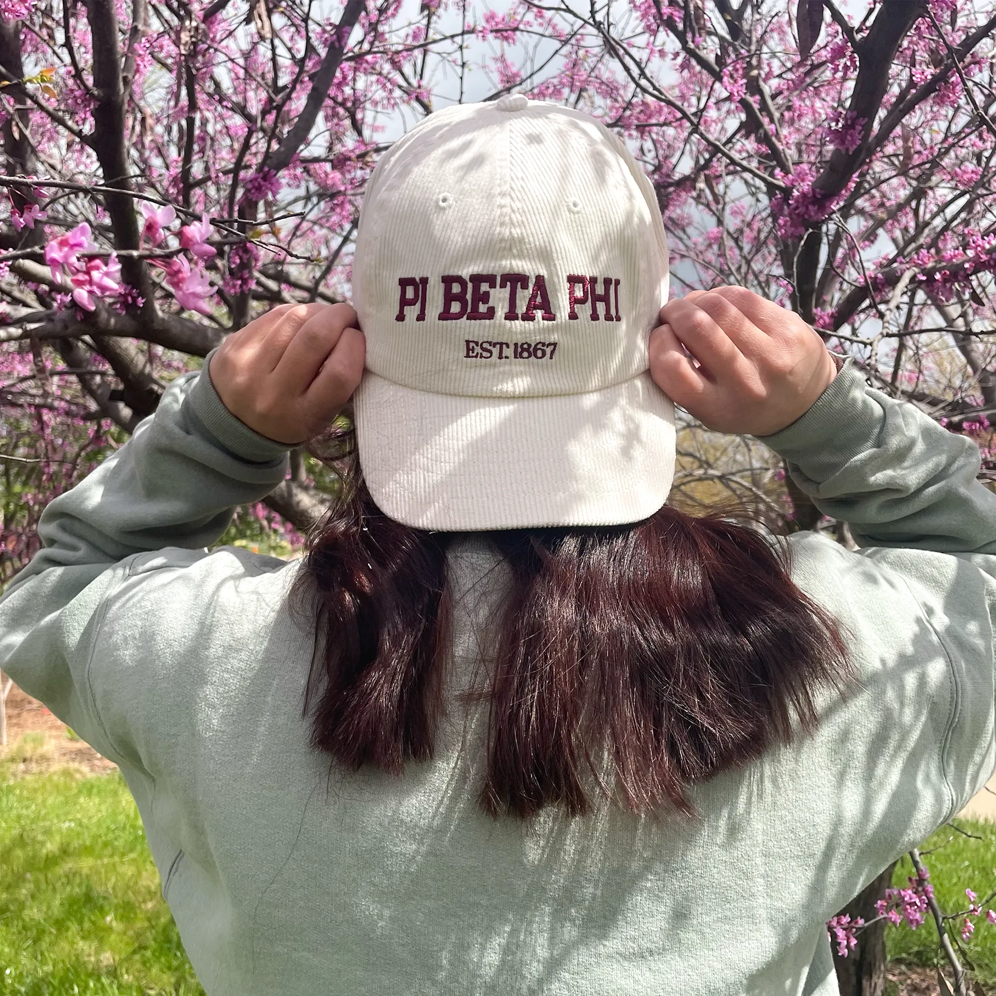 Pi Beta Phi Embroidered Corduroy Hat