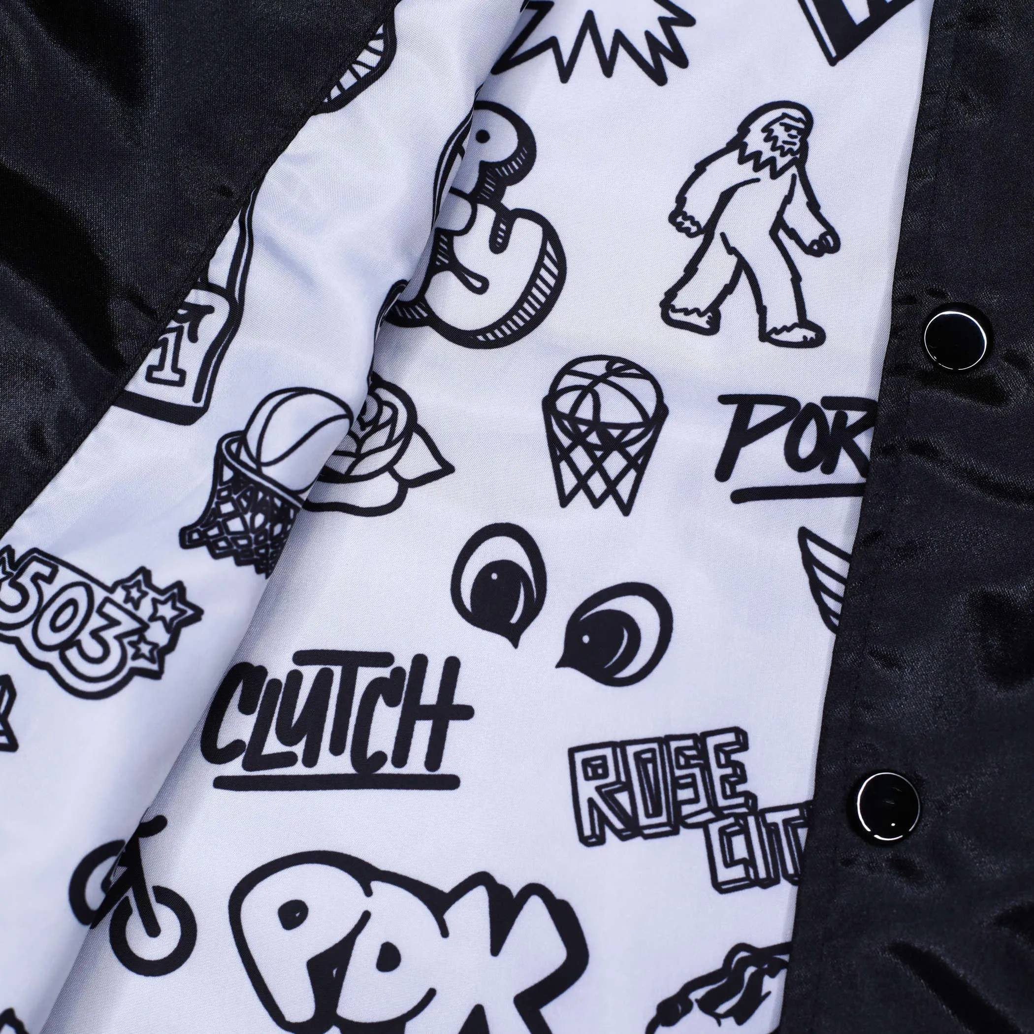 Portland Blazers Mitchell & Ness Doodle Coaches Black Jacket