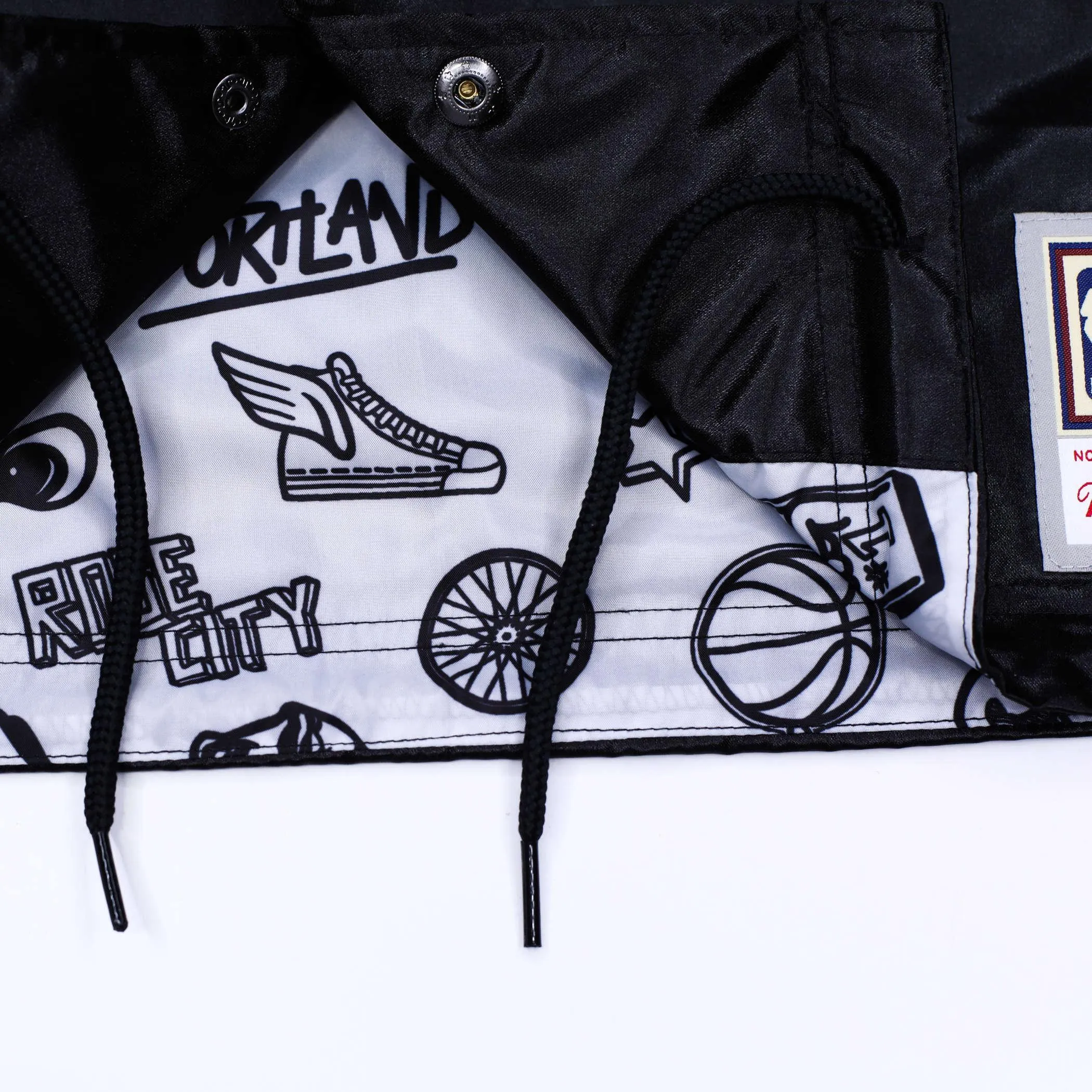 Portland Blazers Mitchell & Ness Doodle Coaches Black Jacket