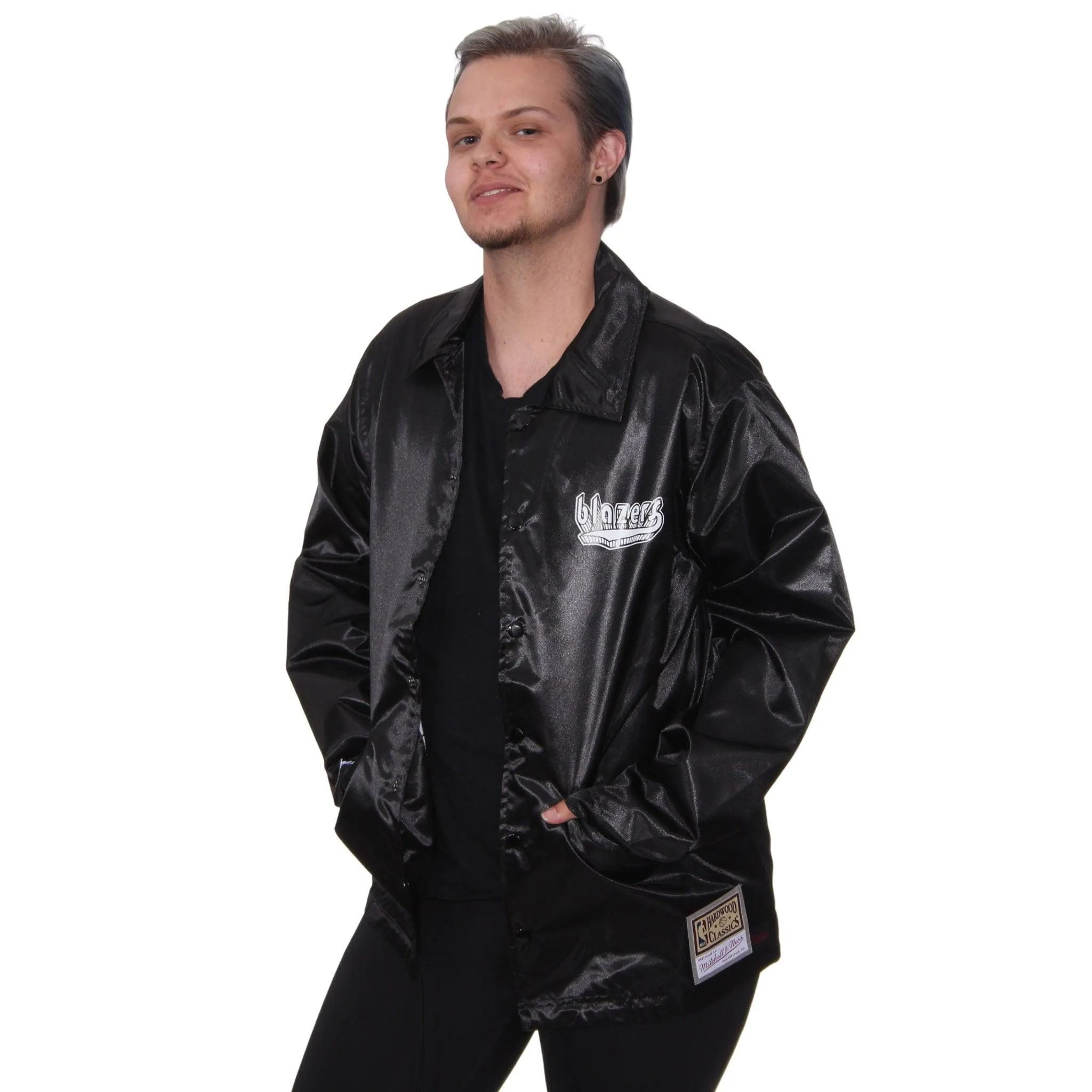 Portland Blazers Mitchell & Ness Doodle Coaches Black Jacket