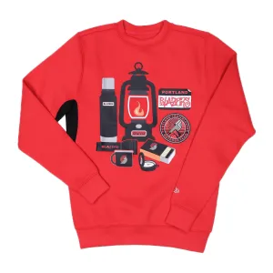 Portland Trail Blazers New Era Camping Essentials Red Crew