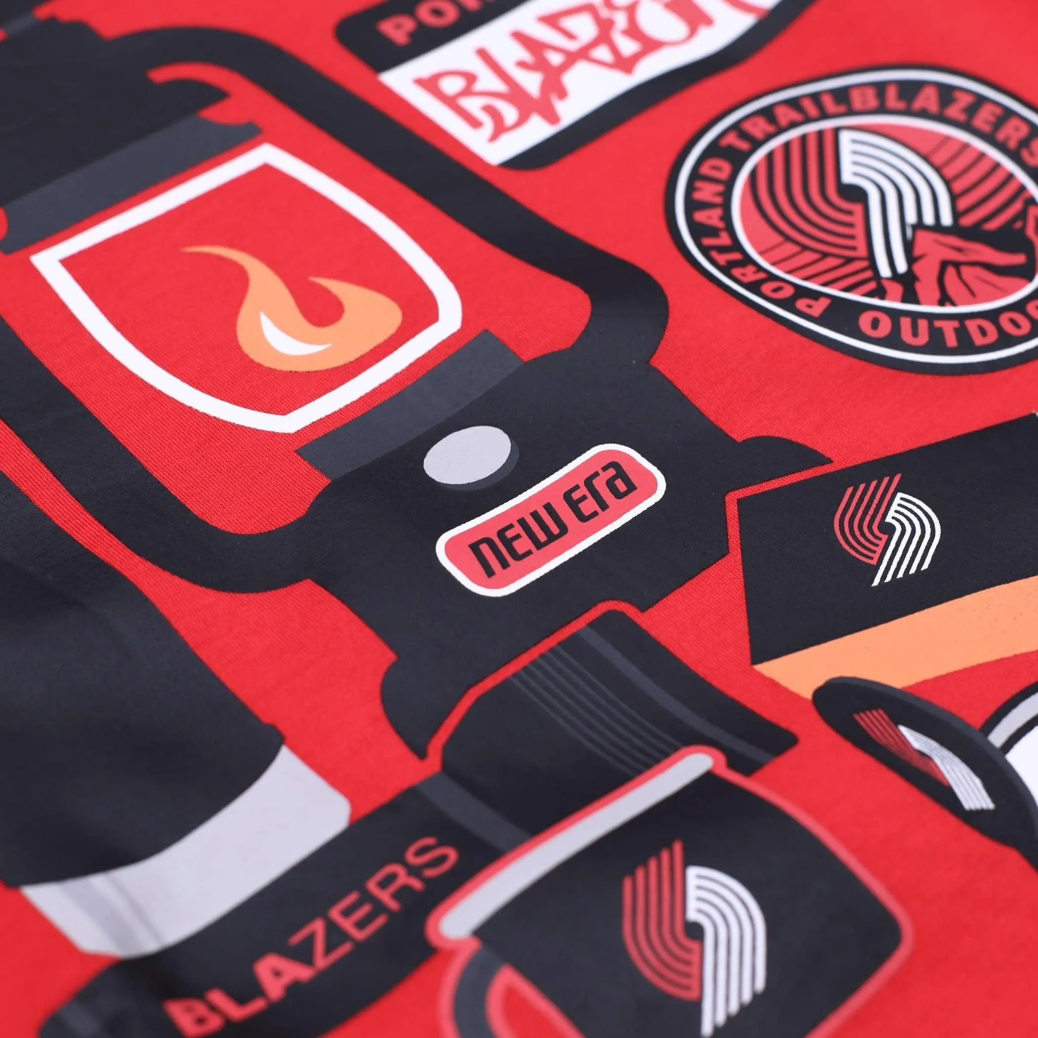 Portland Trail Blazers New Era Camping Essentials Red Crew
