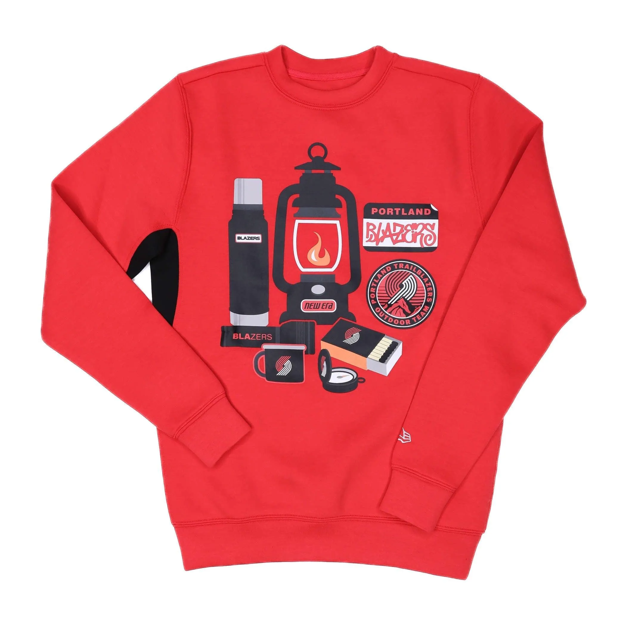 Portland Trail Blazers New Era Camping Essentials Red Crew
