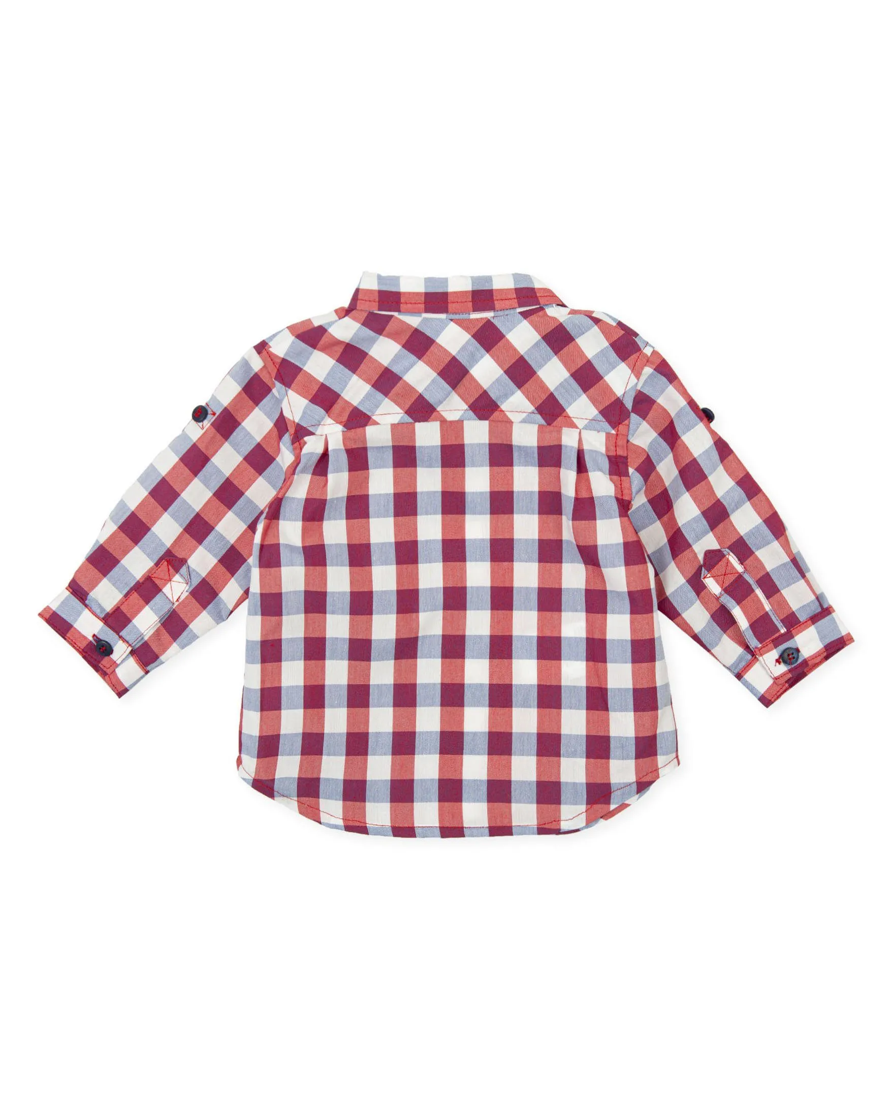 "Laiken" Red & Navy Check Shirt & Shorts