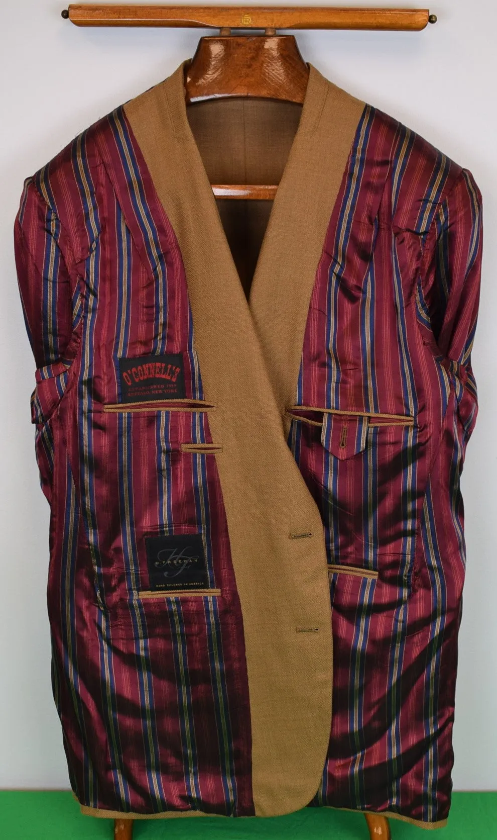 "O'Connell's x H Freeman Sport Coat - Super 100's Wool Hopsack - Vicuna" Sz 48L (NWT)