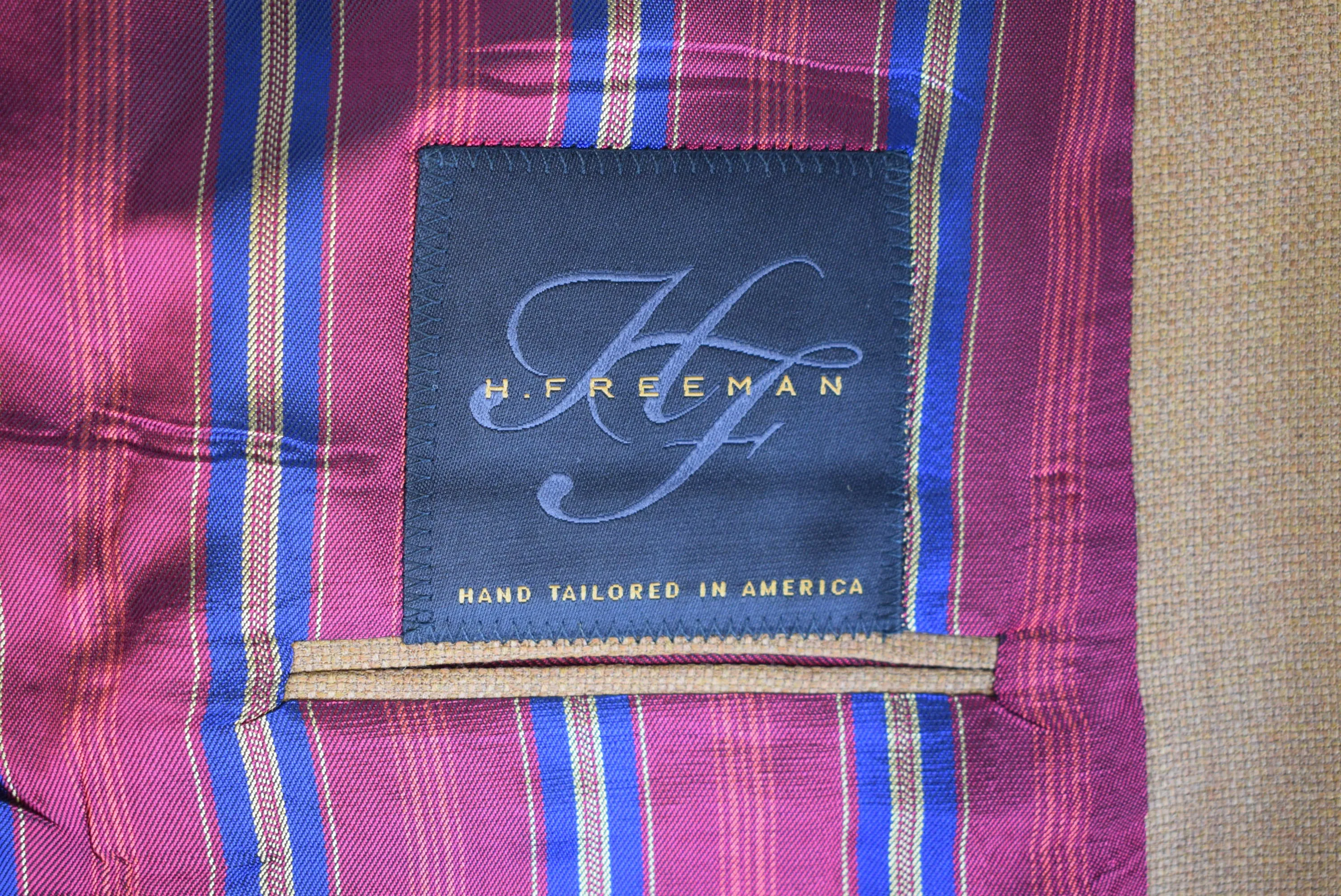 "O'Connell's x H Freeman Sport Coat - Super 100's Wool Hopsack - Vicuna" Sz 48L (NWT)