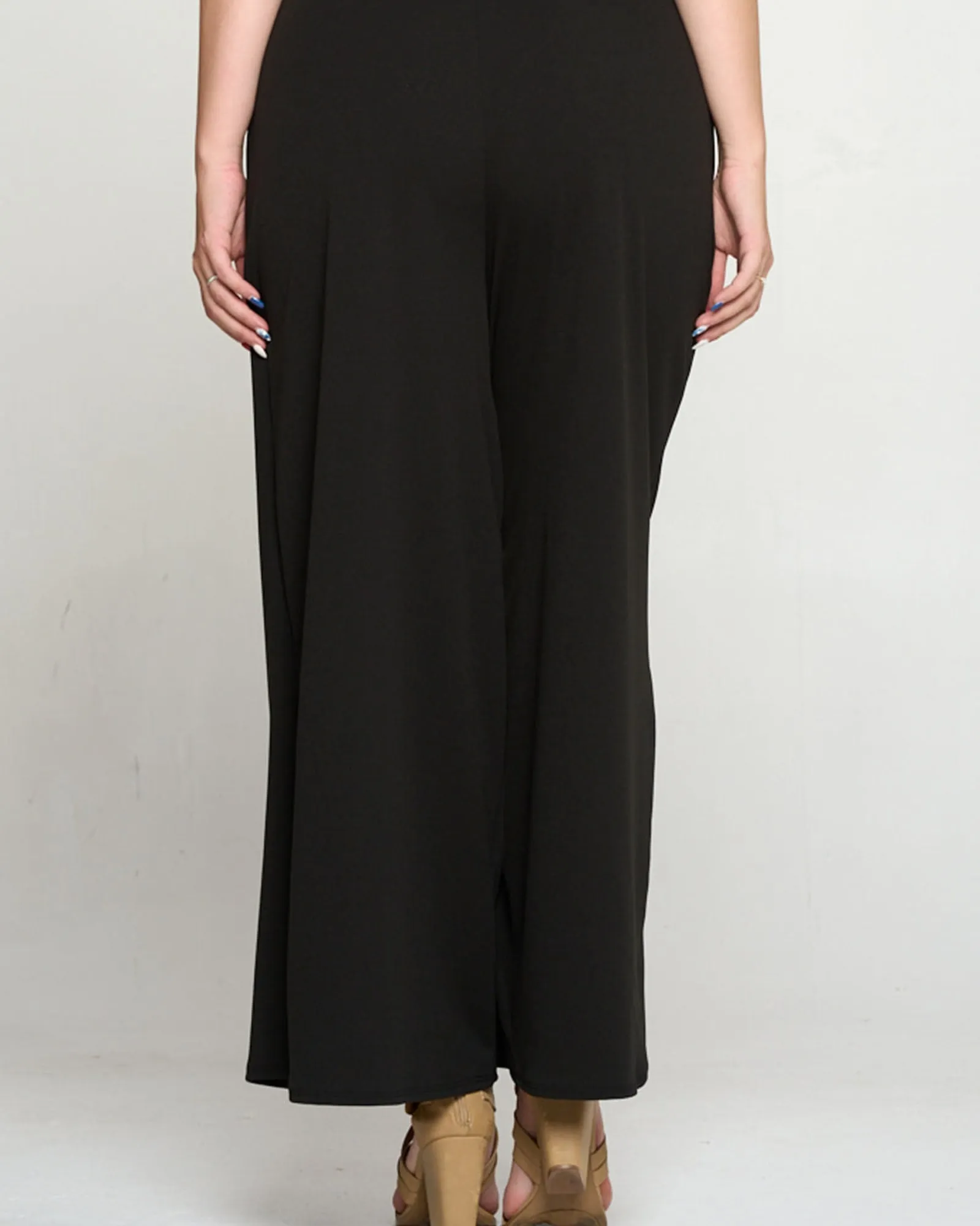 Rachel Wide Leg Pocket Pants | Black