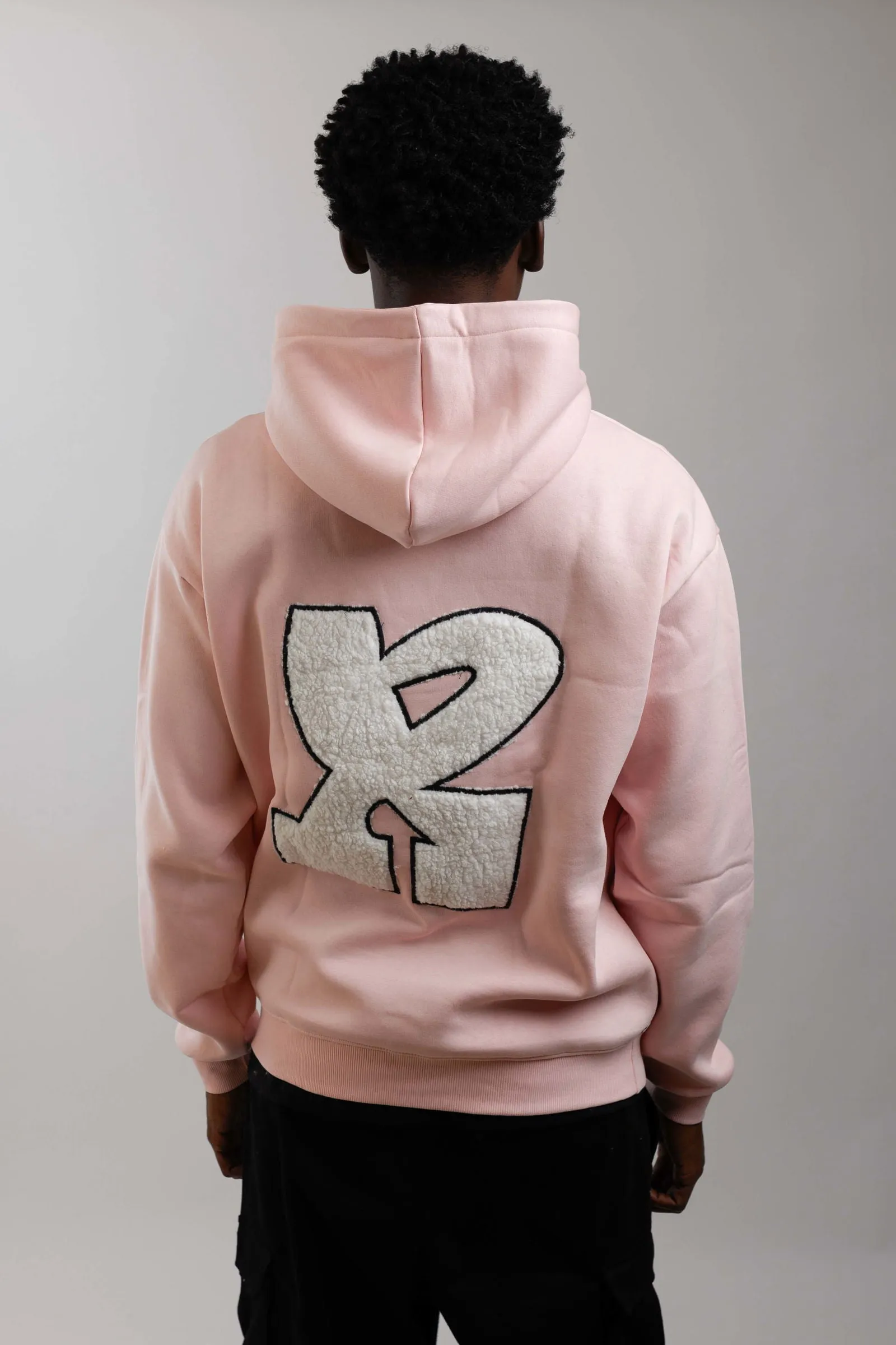 Red Dot Logo Hoodie-Light Pink