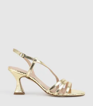 SEDAI70 Strappy Sandal in Gold Snake