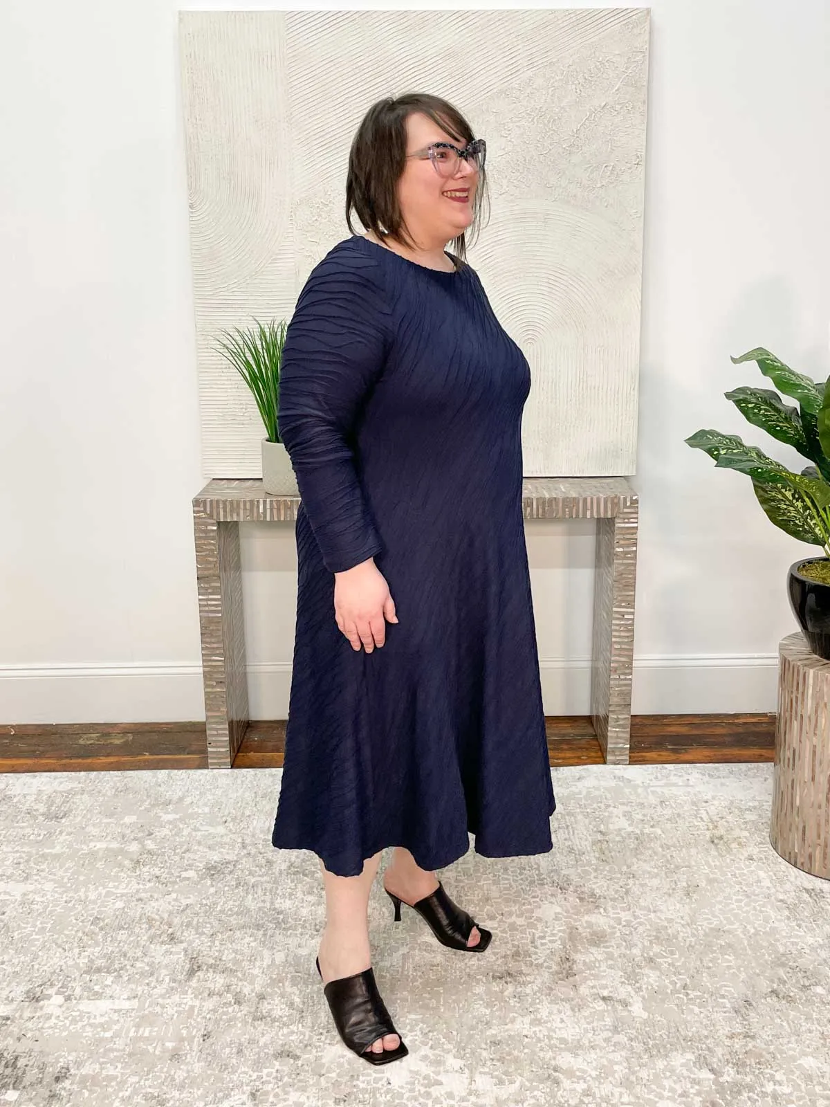 Seline Dress, Blue Waves