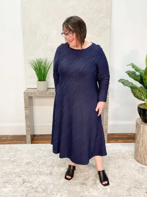 Seline Dress, Blue Waves